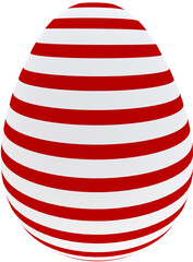 3D red  pattern Easter egg