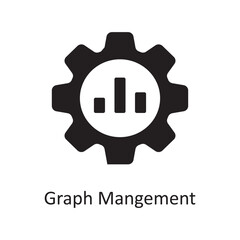 Graph Management Vector Solid Icon Design illustration. Business And Data Management Symbol on White background EPS 10 File