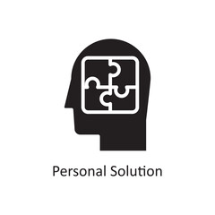 Personal Solution Vector Solid Icon Design illustration. Business And Data Management Symbol on White background EPS 10 File