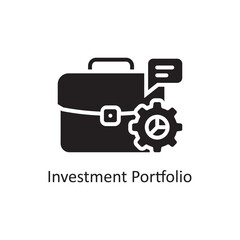 Investment Portfolio Vector Solid Icon Design illustration. Business And Data Management Symbol on White background EPS 10 File