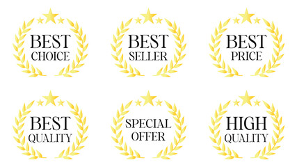 Set of Best seller ,Special offer design badge. Vector