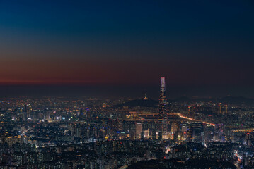Fototapeta na wymiar Nightview in Seoul
