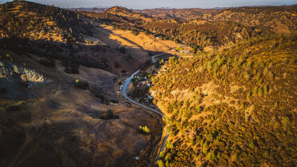 Fototapeta na wymiar Hot Springs, Northern California, California, Aerial, Aerials