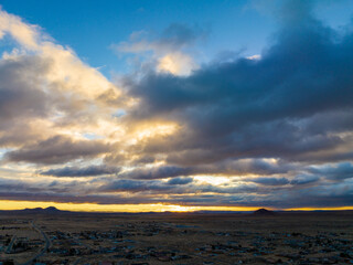 Majestic Sunrise Painting the Mojave Desert in Radiant Hues