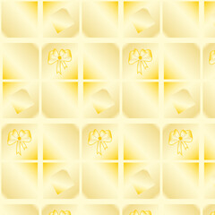 abstract holiday pattern with golden bows