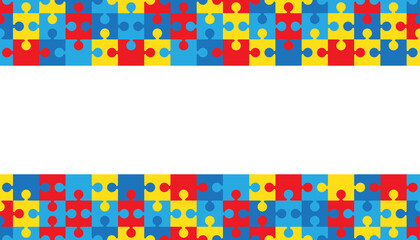  Colorful Puzzle Pieces isolated Background