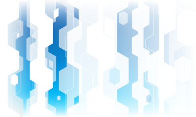 Hi-tech hexagons concept, hi-tech digital background, white futuristic shape with space for text.