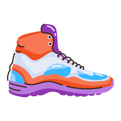 Get a glimpse of shoe flat doodle icon 