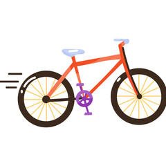 Trendy flat doodle icon of cycle 