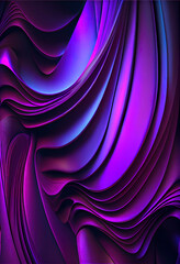 Colorful violet and purple neon bacground, swirls of neon light