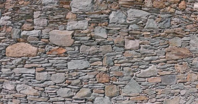 Exterior medieval stony garden stone wall background