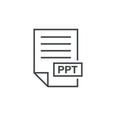 PPT Document Download Icon Vector Template
