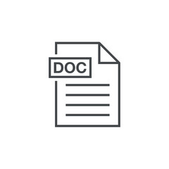 DOC Document Download Icon Vector Template