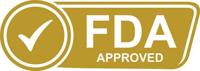 FDA Approved Food and Drug Administration icon, symbol, label, badge, logo, seal