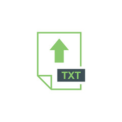 TXT Document Upload Icon Vector Template