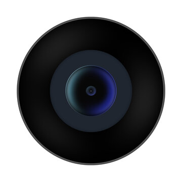 Mobile phone rear camera lens isolated on white background
