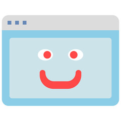 Happy good browser interface icon