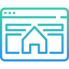 Home page browser interface icon