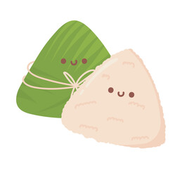 cute zongzi bamboo leaf