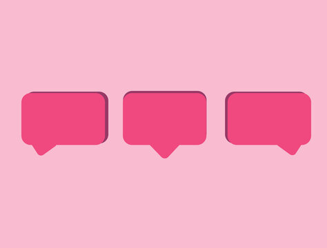 buuble icon pack, instagram notification icon pink vector