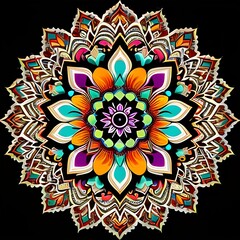 Abstract mandala floral design