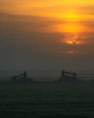 Fototapeta premium windmill in the morning