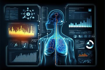 digital virtual screen for analytics Medical data , Medical technology concept stock photo Healthcare And Medicine, Doctor, Technology, Medical Exam, Medicine