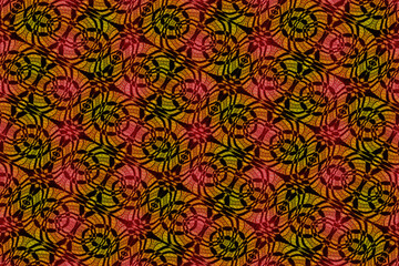Colored and seamless African pattern, high definition illustration