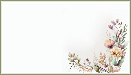 Romantic flower illustrations, background/wallpaper for desktops, greeting cards or invitations, generative ai, digital art