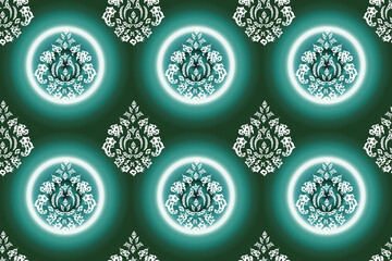 seamless raster pano wallpaper with vintage elements