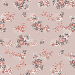 seamless flower repeat pattern	