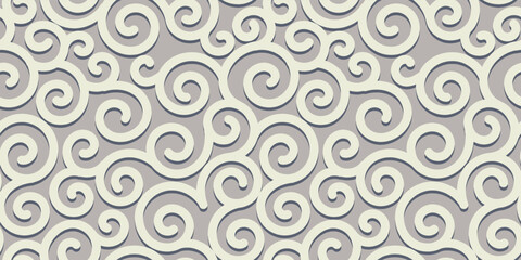 Curve lines vector seamless pattern