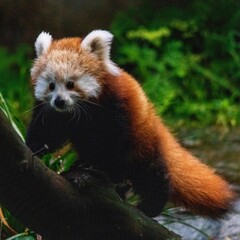 Naklejka premium Red panda