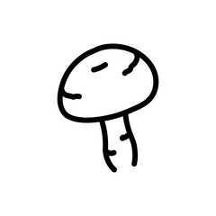 Mushroom color line icon. Cooking ingredient.