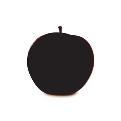 apple on black