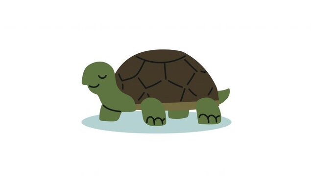 cute turtle animal character animation