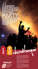 Music event concept for internet banners, social media banners, headers of websites, vector illustration  - 558220513