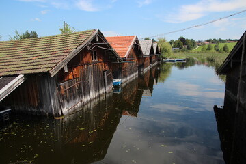 wooden houses on the river