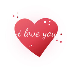 cute Valentine's Day card with hearts. Happy Valentine's Day