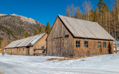 Old Weathered Barns in St. Elmo, Colorado