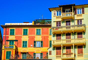 old town and port of Santa Margherita Ligure in italy