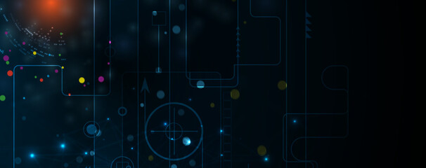 Technology data background, idea of global business solution