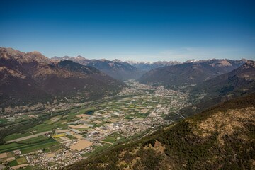 Obraz premium Luftbild Bellinzona 