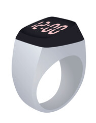 Digital smart ring. vector illustration