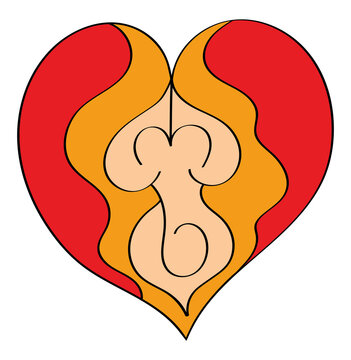 Birth, Baby Being Born From A Heart