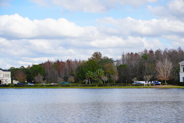 The winter landscape of Tampa Palms area in Florida