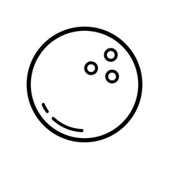 Bowling ball - vector icon