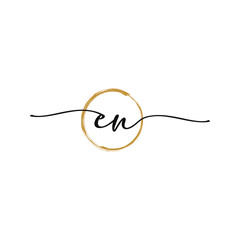 EN Initial Script Letter Beauty Logo Template