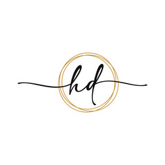 HD Initial Script Letter Beauty Logo Template