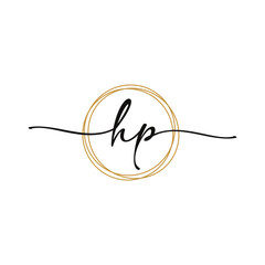 HP Initial Script Letter Beauty Logo Template